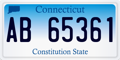 CT license plate AB65361