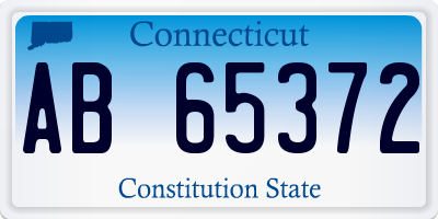 CT license plate AB65372