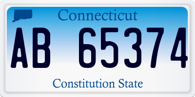 CT license plate AB65374