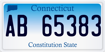 CT license plate AB65383