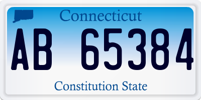 CT license plate AB65384