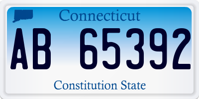 CT license plate AB65392