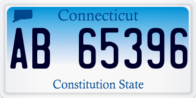 CT license plate AB65396