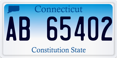 CT license plate AB65402