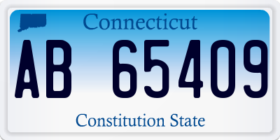 CT license plate AB65409