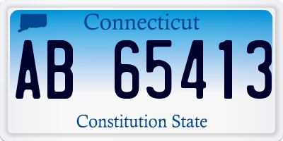 CT license plate AB65413