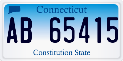 CT license plate AB65415