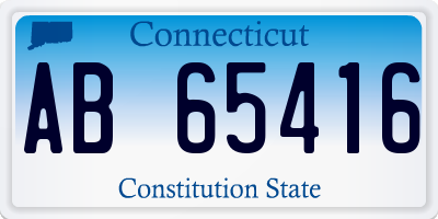 CT license plate AB65416