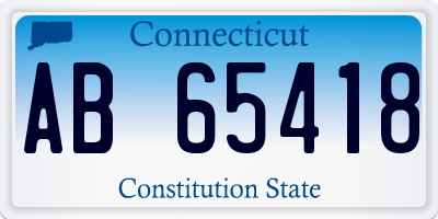 CT license plate AB65418