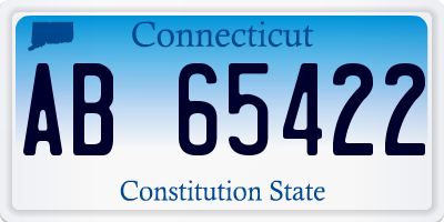 CT license plate AB65422