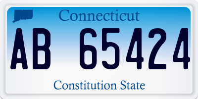 CT license plate AB65424