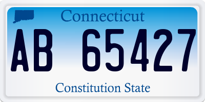 CT license plate AB65427