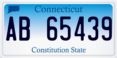 CT license plate AB65439