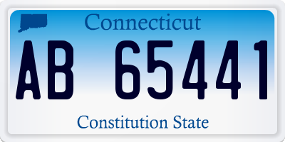 CT license plate AB65441