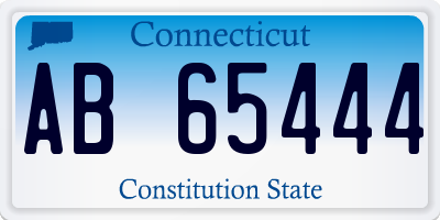 CT license plate AB65444