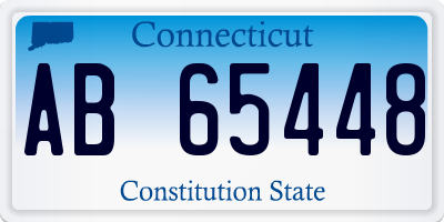 CT license plate AB65448