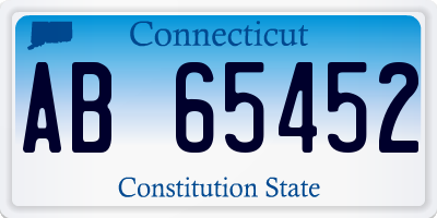 CT license plate AB65452