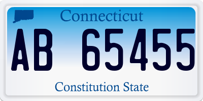 CT license plate AB65455