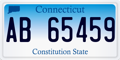 CT license plate AB65459