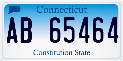 CT license plate AB65464