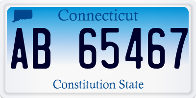 CT license plate AB65467