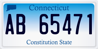 CT license plate AB65471