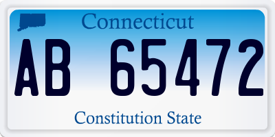 CT license plate AB65472