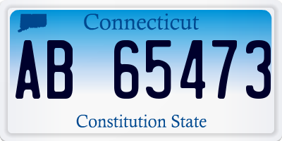 CT license plate AB65473