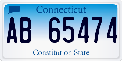 CT license plate AB65474