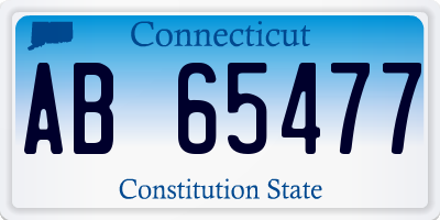 CT license plate AB65477