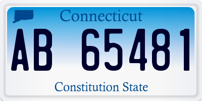 CT license plate AB65481