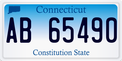 CT license plate AB65490