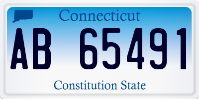 CT license plate AB65491