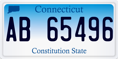 CT license plate AB65496