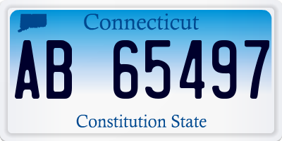 CT license plate AB65497