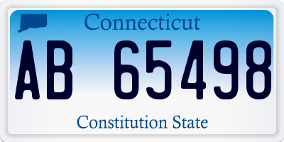 CT license plate AB65498