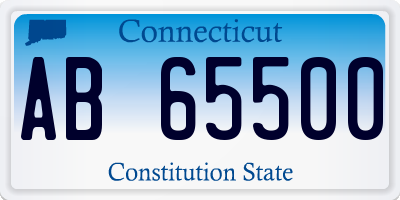 CT license plate AB65500