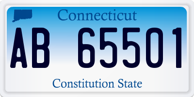 CT license plate AB65501