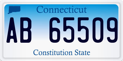 CT license plate AB65509