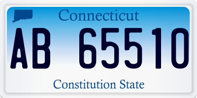 CT license plate AB65510