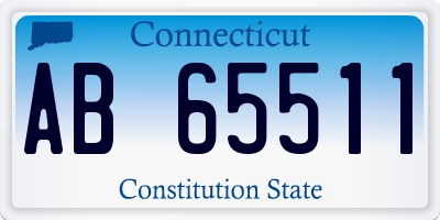 CT license plate AB65511