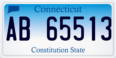 CT license plate AB65513