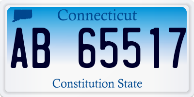 CT license plate AB65517