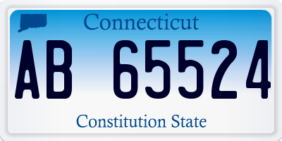 CT license plate AB65524