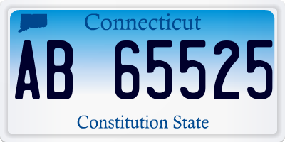 CT license plate AB65525