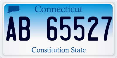 CT license plate AB65527