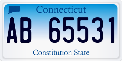 CT license plate AB65531