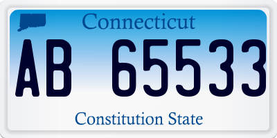 CT license plate AB65533