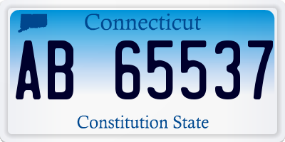 CT license plate AB65537