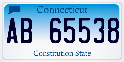 CT license plate AB65538